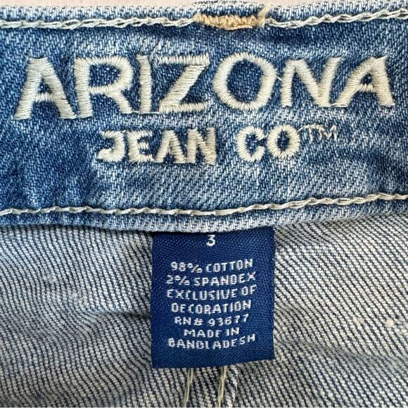 New Prep Y2K 90s Mini Denim Skirt AZ Jean Co. Jr. Size 3 - Picture 4 of 5